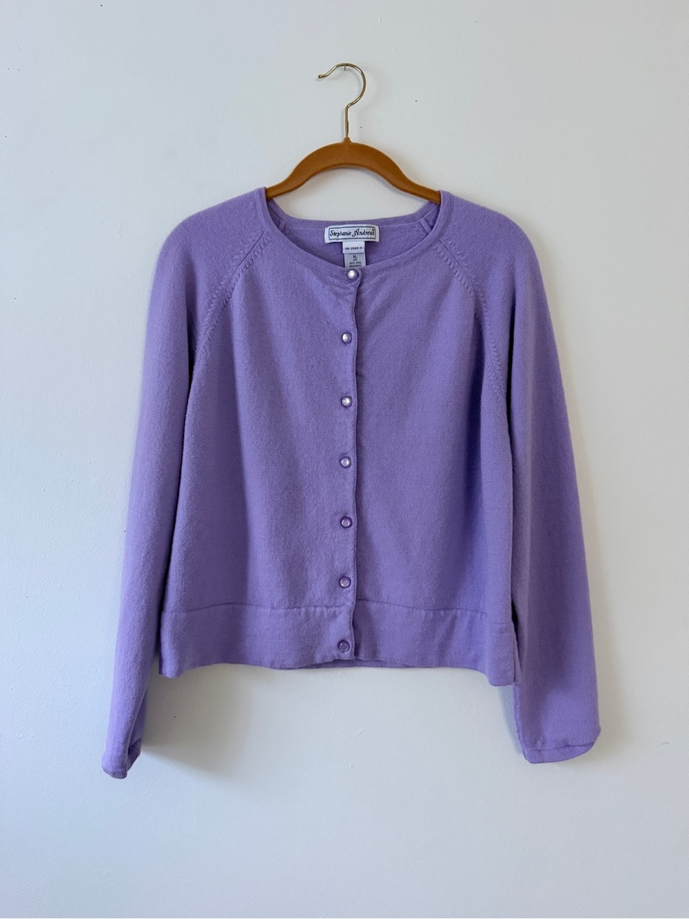 Vintage Stephanie Andrews 100% Wool Cardigan